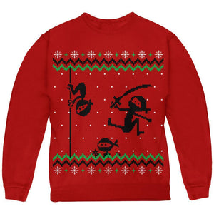 Ninja Ninjas Attack Ugly Christmas Sweater Youth Sweatshirt