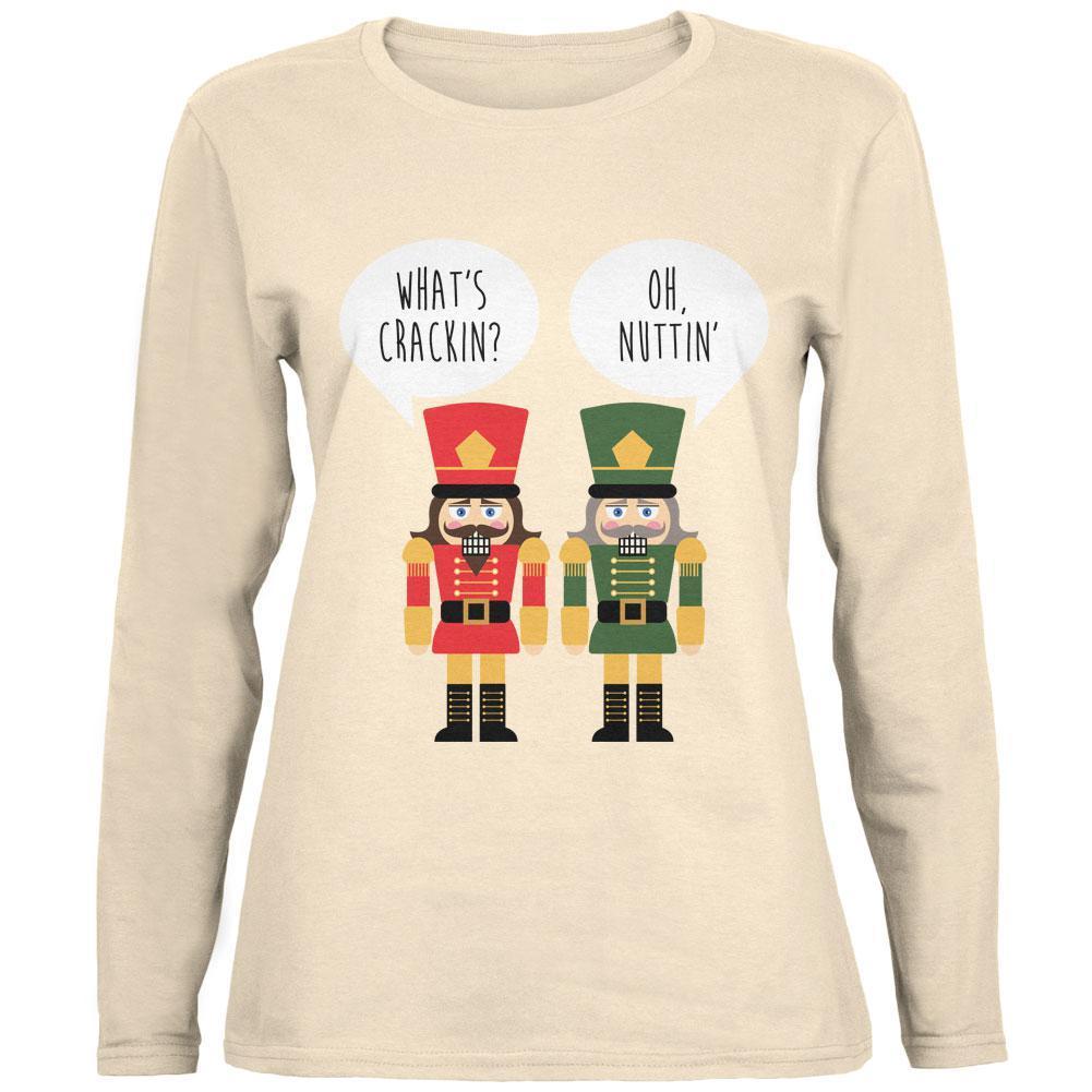 Christmas Nutcracker What's Crackin' Funny Womens Long Sleeve T Shirt
