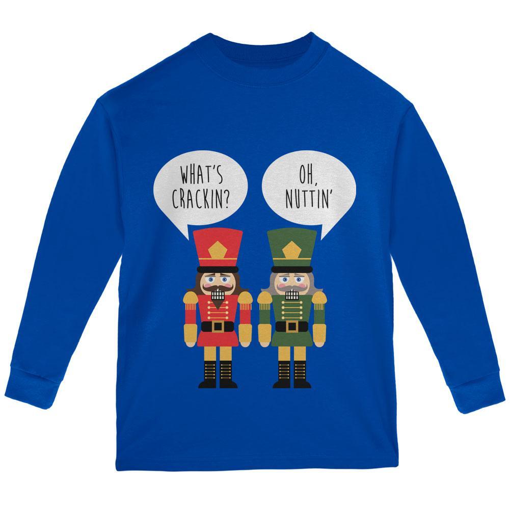 Christmas Nutcracker What's Crackin' Funny Youth Long Sleeve T Shirt