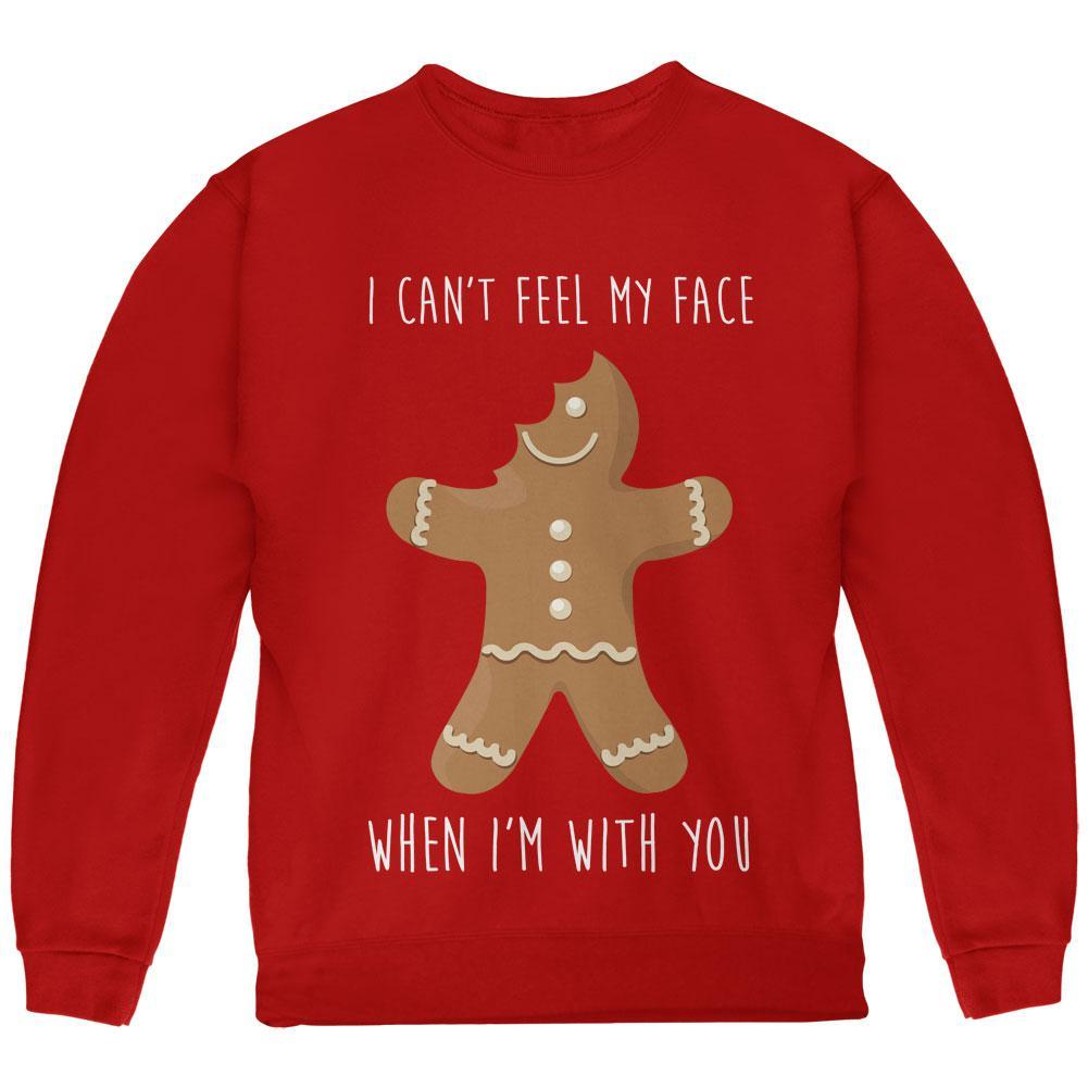Christmas Gingerbread Man Can't Feel My Face Youth Sweatshirt