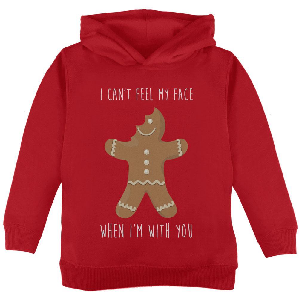 Christmas Gingerbread Man Can't Feel My Face Toddler Hoodie
