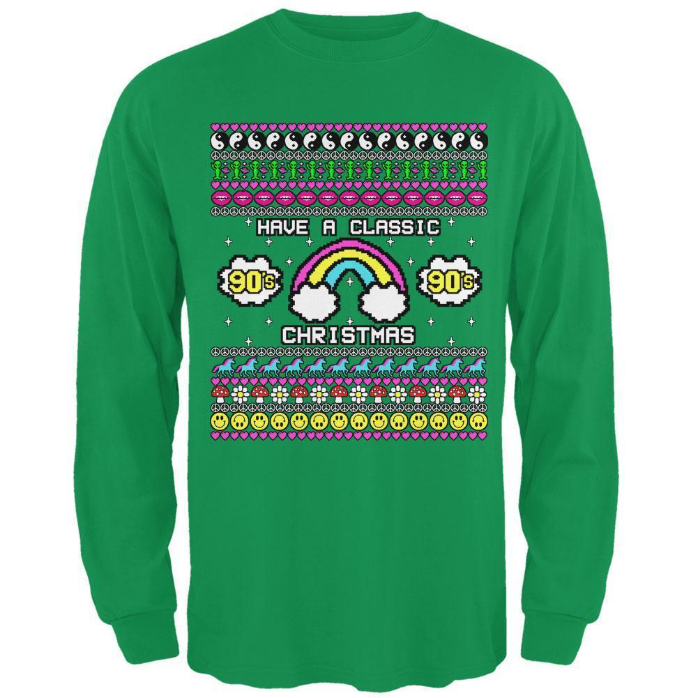 Retro 90s Nostalgia Classic Ugly Christmas Sweater Mens Long Sleeve T Shirt