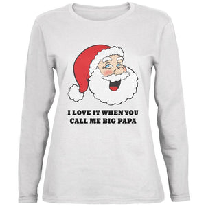 Christmas Santa I Love it When You Call Me Big Papa Ladies' Relaxed Jersey Long-Sleeve Tee