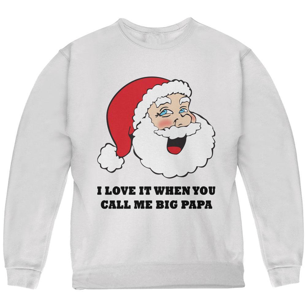 Christmas Santa I Love it When You Call Me Big Papa Youth Sweatshirt