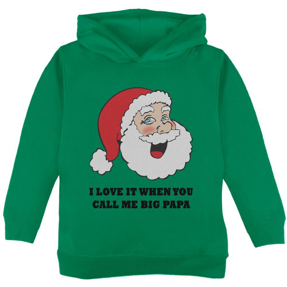 Christmas Santa I Love it When You Call Me Big Papa Toddler Hoodie