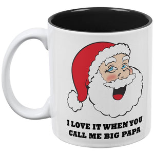 Christmas Santa I Love it When You Call Me Big Papa All Over Coffee Mug