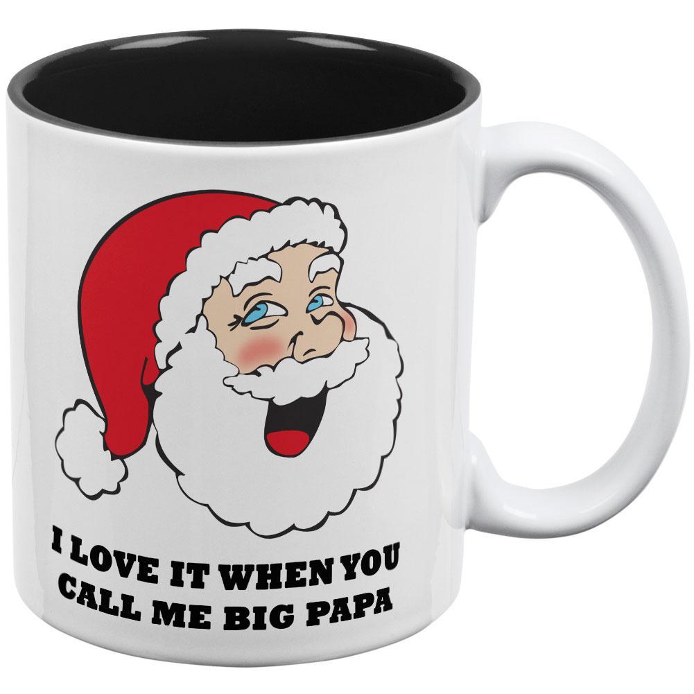 Christmas Santa I Love it When You Call Me Big Papa All Over Coffee Mug