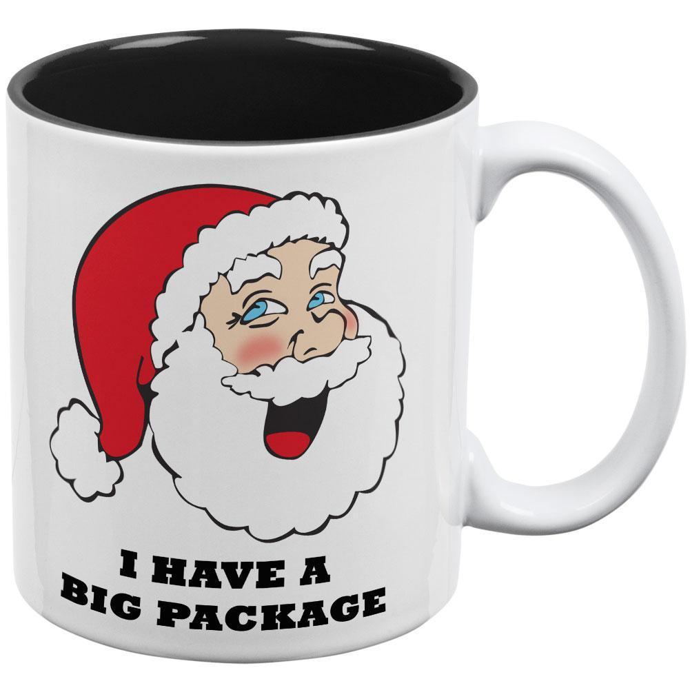 Christmas Santa I Have a Big Package Funny All Over Coffee Mug