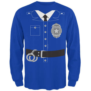 Halloween Policeman Costume Mens Long Sleeve T Shirt