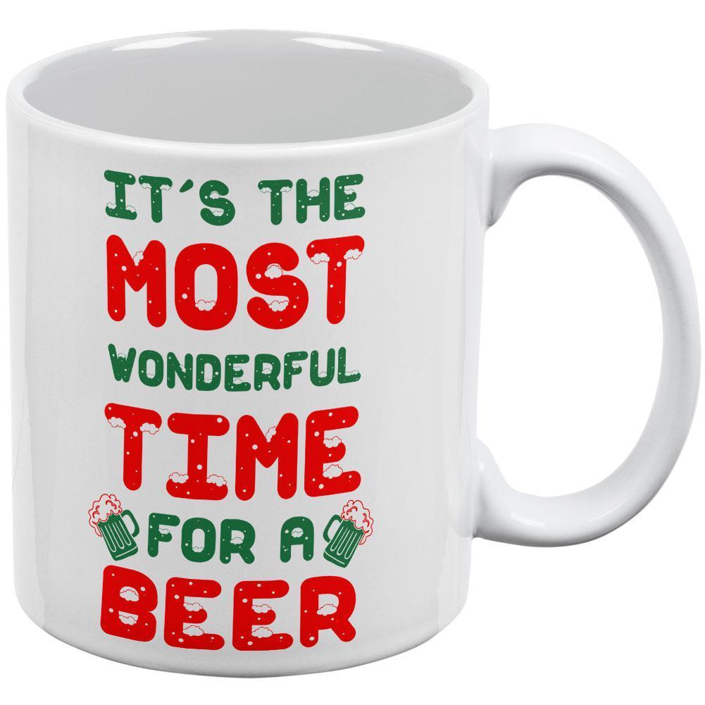 Christmas Most Wonderful Time for a Beer All Over Coffee Mug