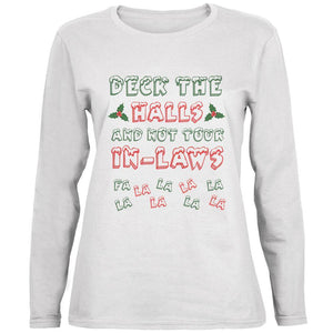 Christmas Deck the Halls Not Your In-Laws Ladies' Relaxed Jersey Long-Sleeve Tee