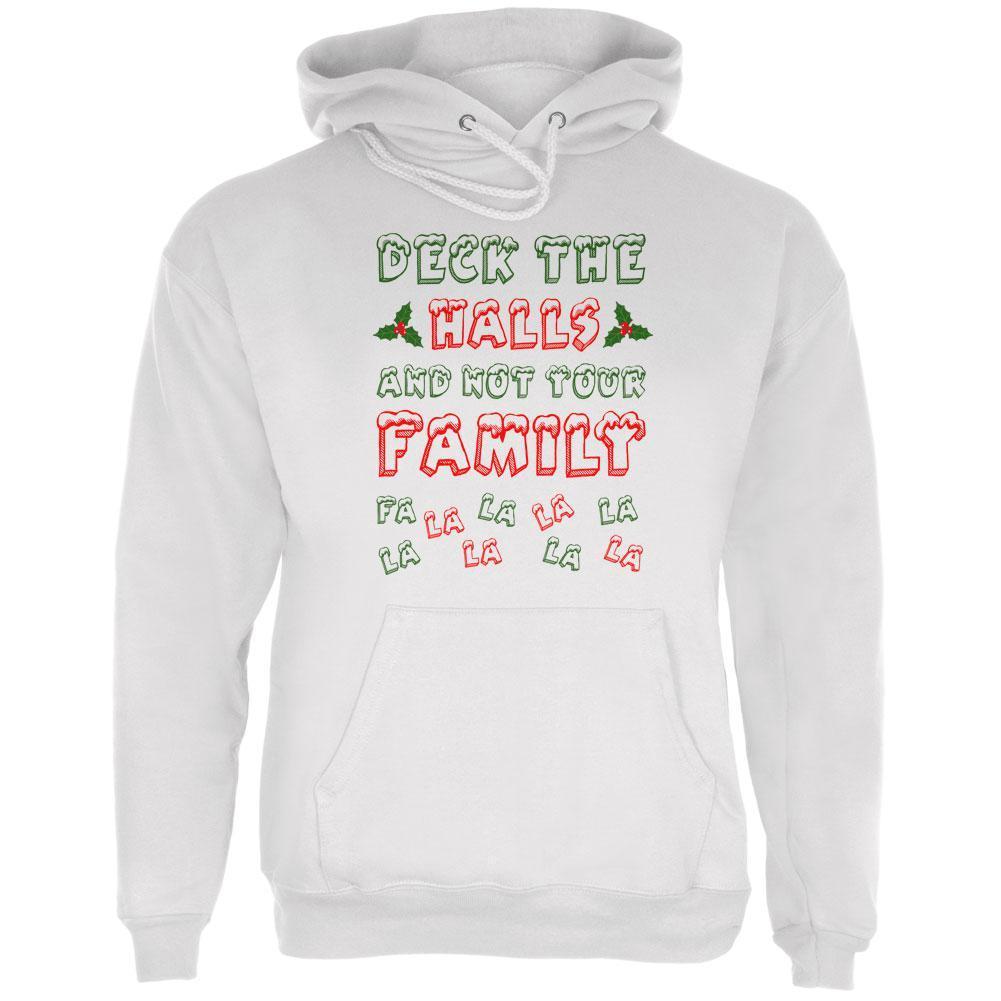 Christmas Deck the Halls Not Your Family Mens Hoodie