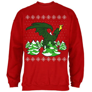 Ugly Christmas Sweater Dragon Winter Mens Sweatshirt
