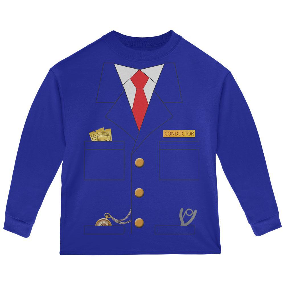 Halloween Train Conductor Costume Toddler Long Sleeve T Shirt
