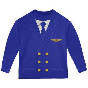 Halloween Airline Airplane Pilot Toddler Long Sleeve T Shirt