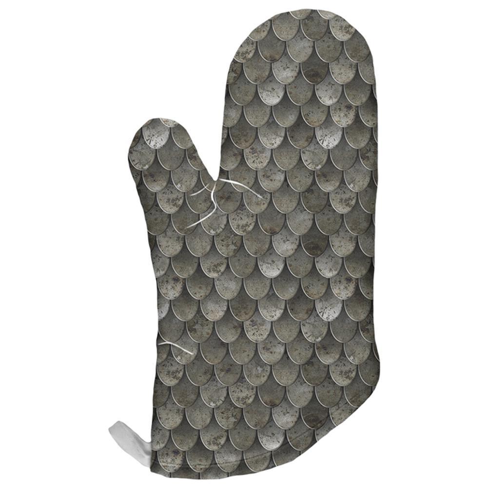 Halloween Steel Scale Armor All Over Oven Mitt
