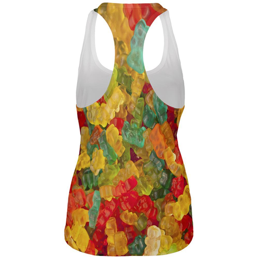 Halloween Candy Gummy Bears All Over Womens Work Out Tank Top