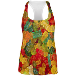 Halloween Candy Gummy Bears All Over Womens Work Out Tank Top