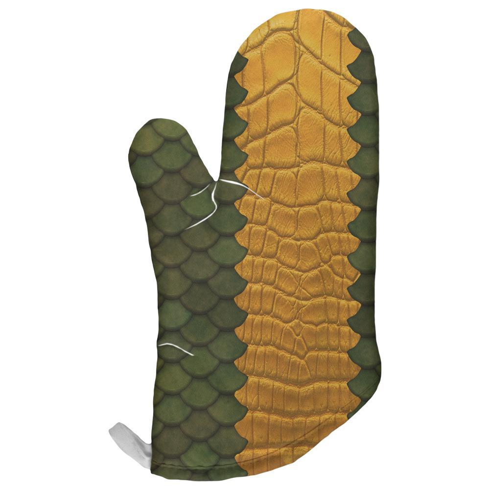 Halloween Green Dragon All Over Oven Mitt
