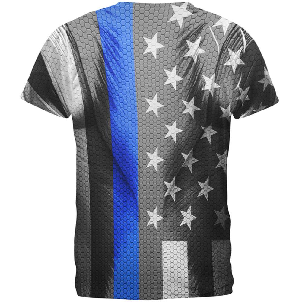 Halloween Thin Blue Line Superhero Costume All Over Mens T Shirt