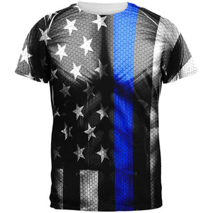 Halloween Thin Blue Line Superhero Costume All Over Mens T Shirt