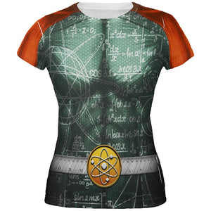 Halloween Math Geek Scientist Superhero Costume All Over Juniors T Shirt