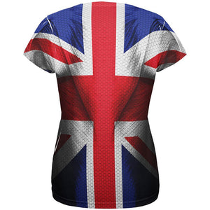 Halloween Union Jack British Flag Superhero Costume All Over Womens T Shirt