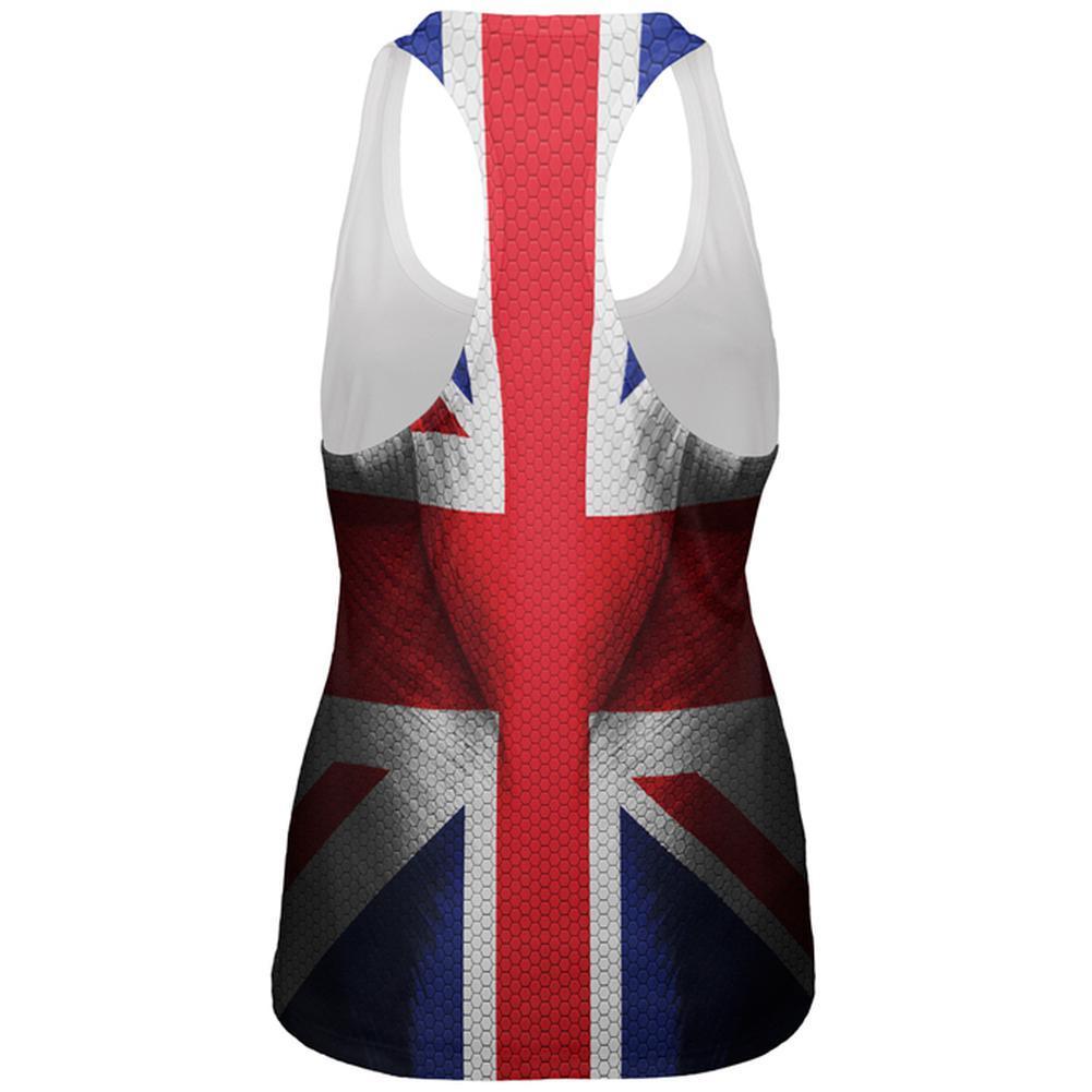 Halloween Union Jack British Flag Superhero Costume All Over Womens Work Out Tank Top