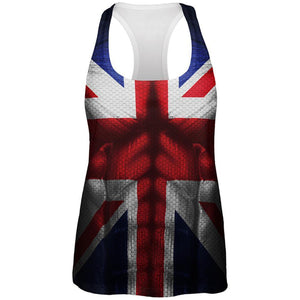 Halloween Union Jack British Flag Superhero Costume All Over Womens Work Out Tank Top