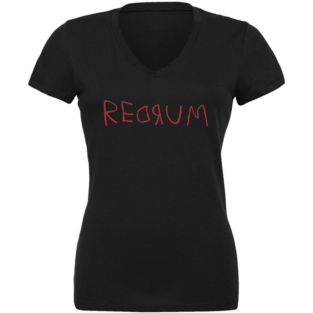 Halloween Horror Redrum Juniors V-Neck T Shirt