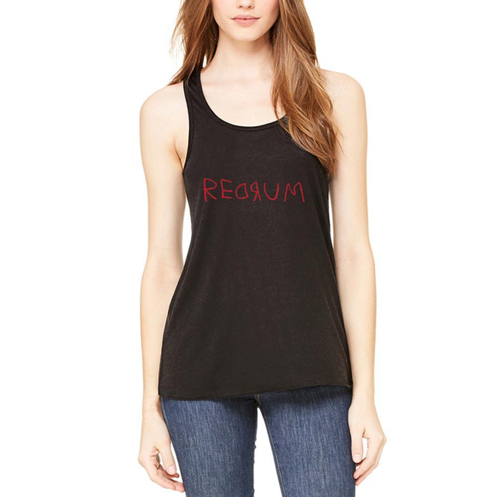 Halloween Horror Redrum Womens Flowy Racerback Tank Top