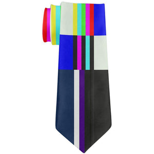 Halloween SMPTE Color Bars Late Night TV Costume All Over Neck Tie