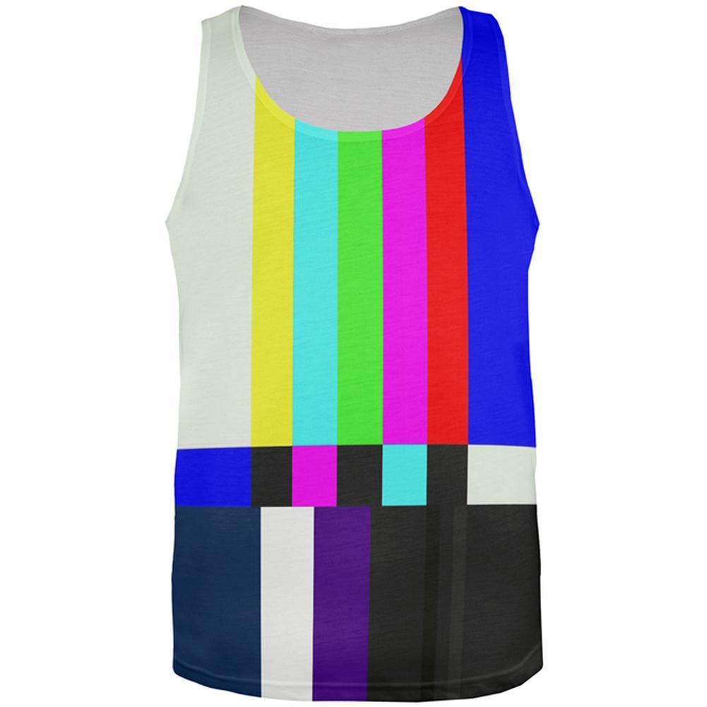 Halloween SMPTE Color Bars Late Night TV Costume All Over Mens Tank Top
