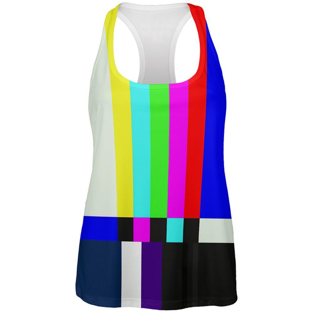 Halloween SMPTE Color Bars Late Night TV Costume All Over Womens Work Out Tank Top
