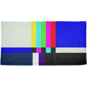 Halloween SMPTE Color Bars Late Night TV Costume All Over Beach Towel