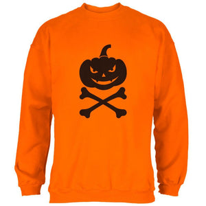Halloween Pumpkin Crossbones Mens Sweatshirt