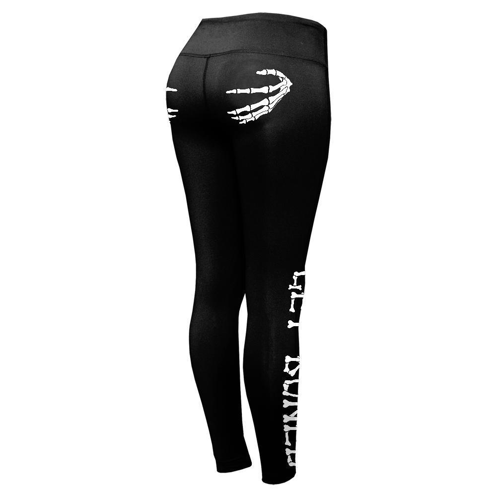 Halloween Skeleton hands Get Boned Womens Performance Leggings