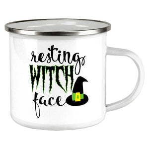 Halloween Resting Witch Face Camp Cup