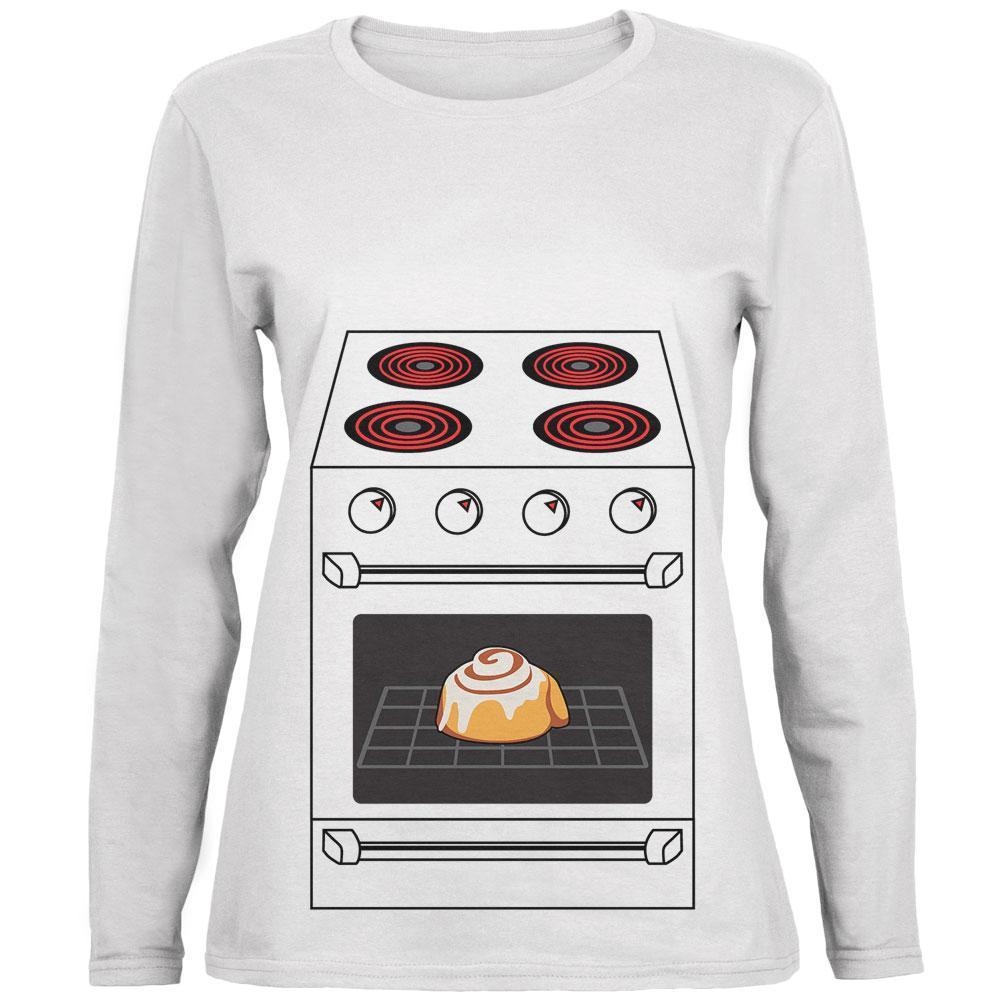 Halloween Costume Pregnant Bun in the Oven Ladies' Relaxed Jersey Long-Sleeve Tee