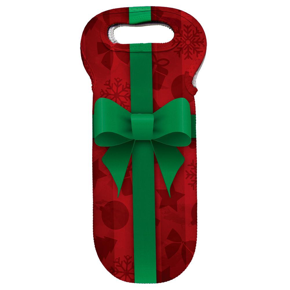 Red Christmas Present Wine Tote Bag