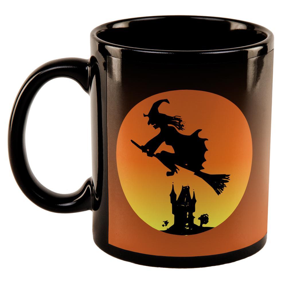 Halloween Witch Sunset All Over Black Out Coffee Mug