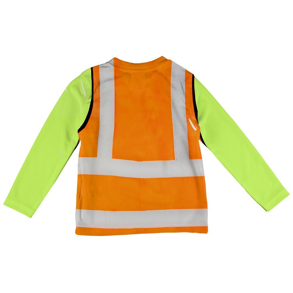 Halloween Road Worker Reflective Vest Costume All Over Infant Long Sleeve T Shirt