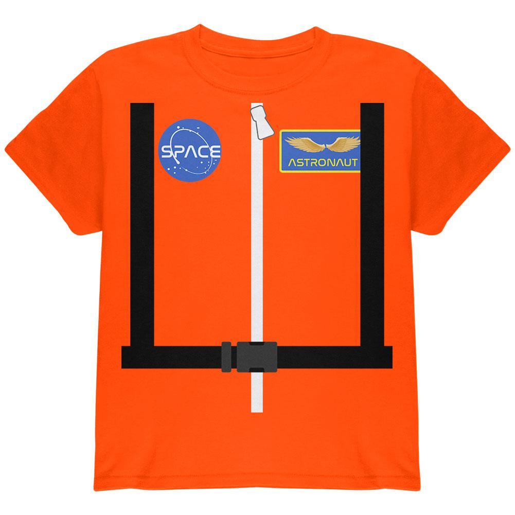 Halloween Astronaut Costume Orange Escape Suit Youth T Shirt