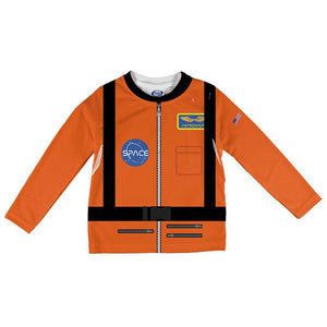 Halloween Astronaut Costume Orange Escape Suit All Over Toddler Long Sleeve T Shirt
