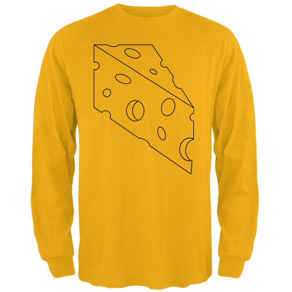 Halloween Swiss Cheese Food Costume Mens Long Sleeve T Shirt