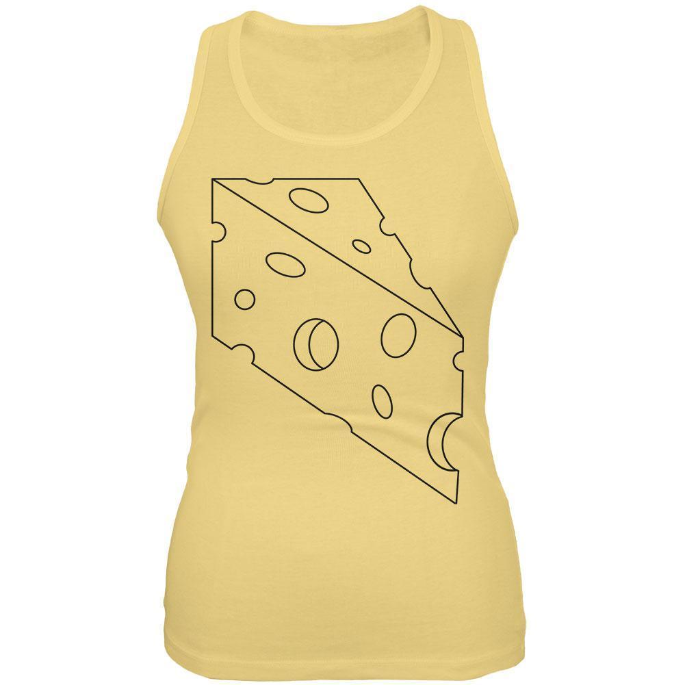 Halloween Swiss Cheese Food Costume Juniors Soft Tank Top