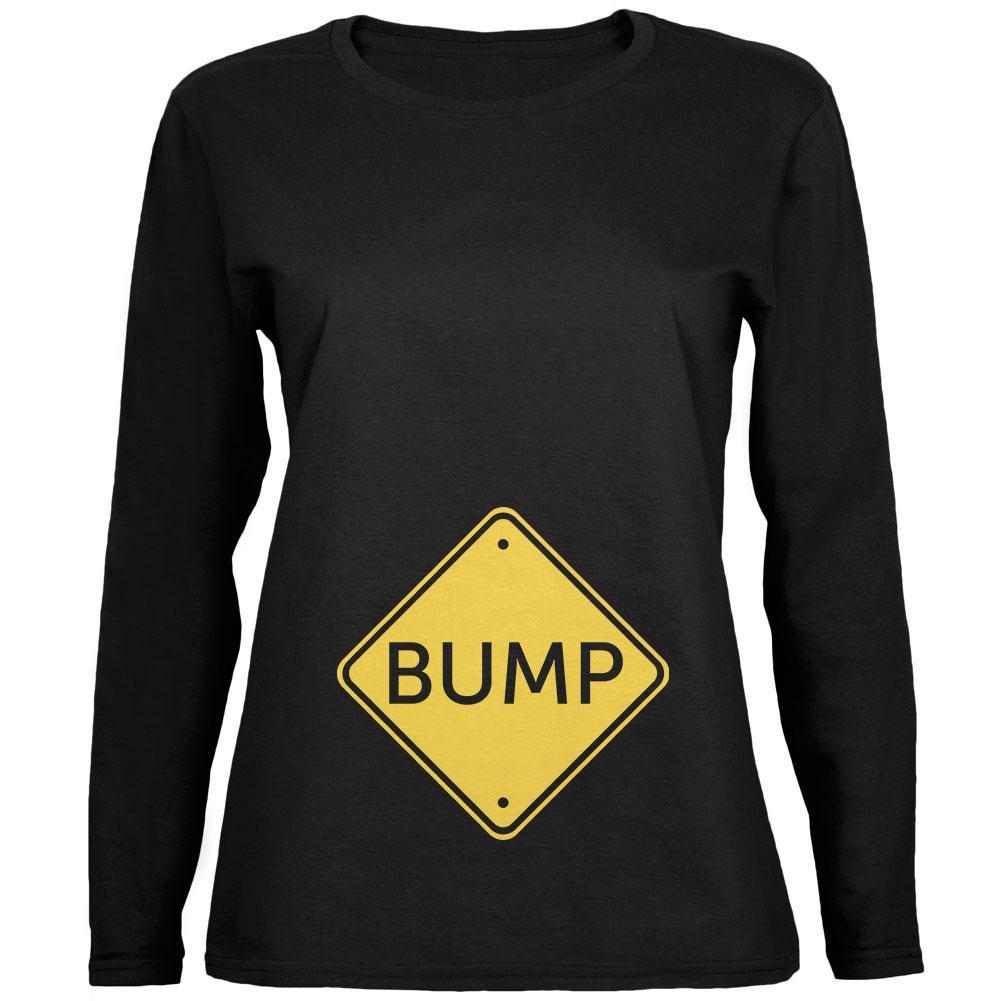 Halloween Costume BUMP Caution Sign Pregnancy Ladies' Relaxed Jersey Long-Sleeve Tee