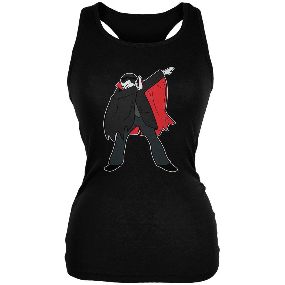 Halloween Dabbing Dracula Vampire Juniors Soft Tank Top