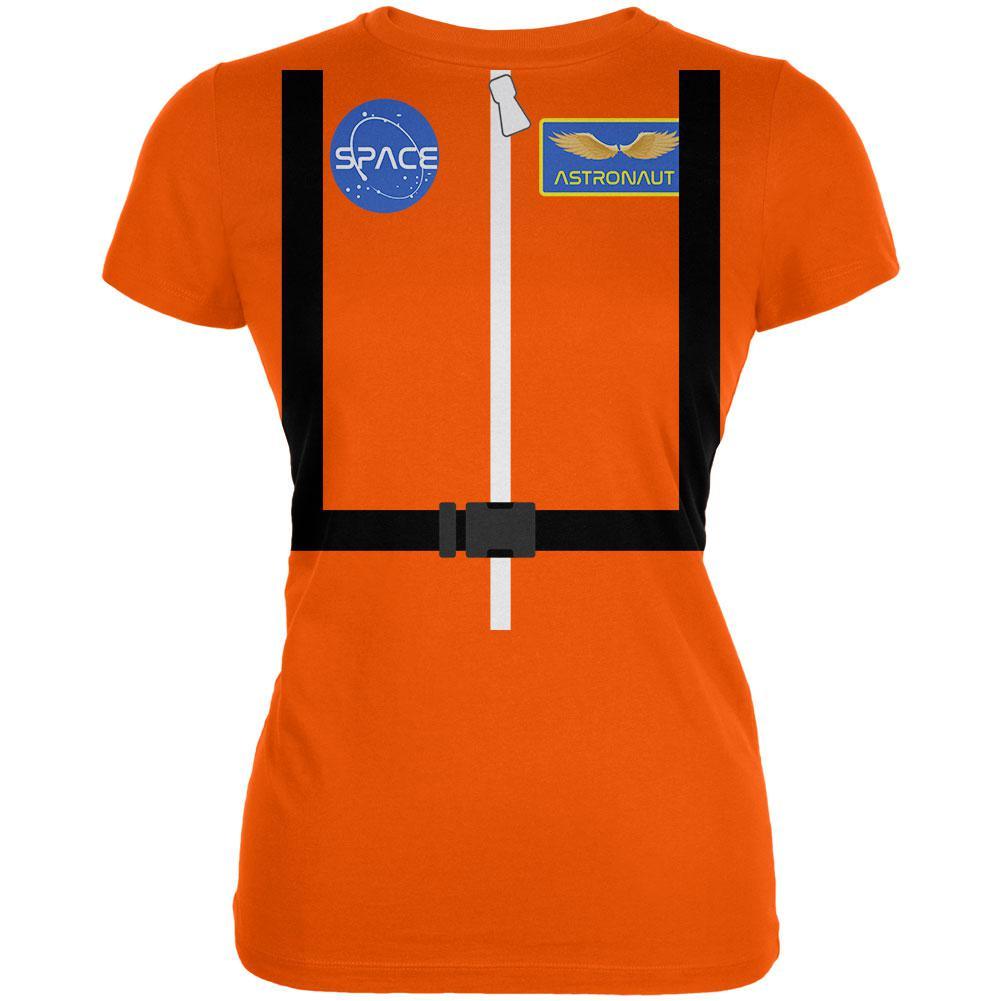 Halloween Astronaut Costume Orange Escape Suit Juniors Soft T Shirt