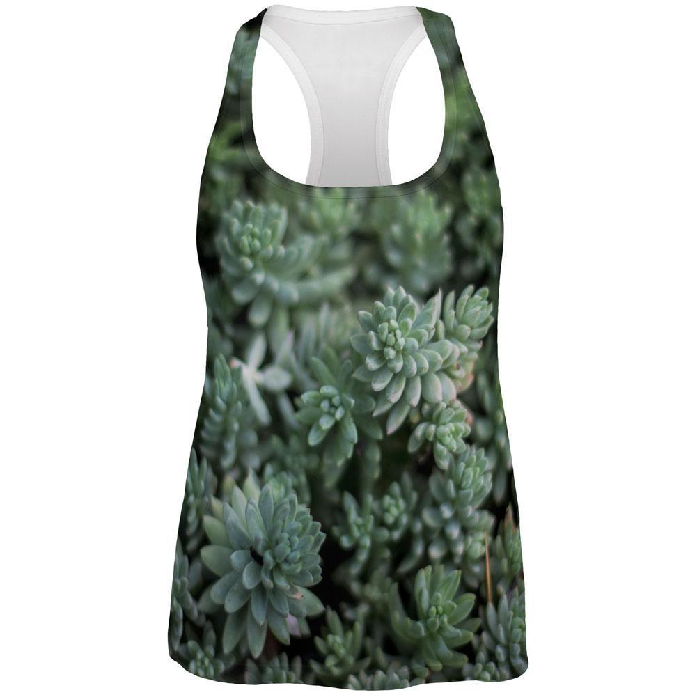 Halloween Succulent Bush Costume Nature Plants All Over Womens Work Out Tank Top